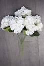 Artificial Flower Jumbo 5 Branch Hydrangea Bunch White - Swordslife