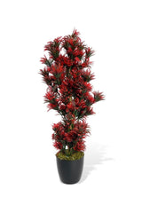 Artificial Flower Black Potted Red Jams Tree 55cm - Swordslife