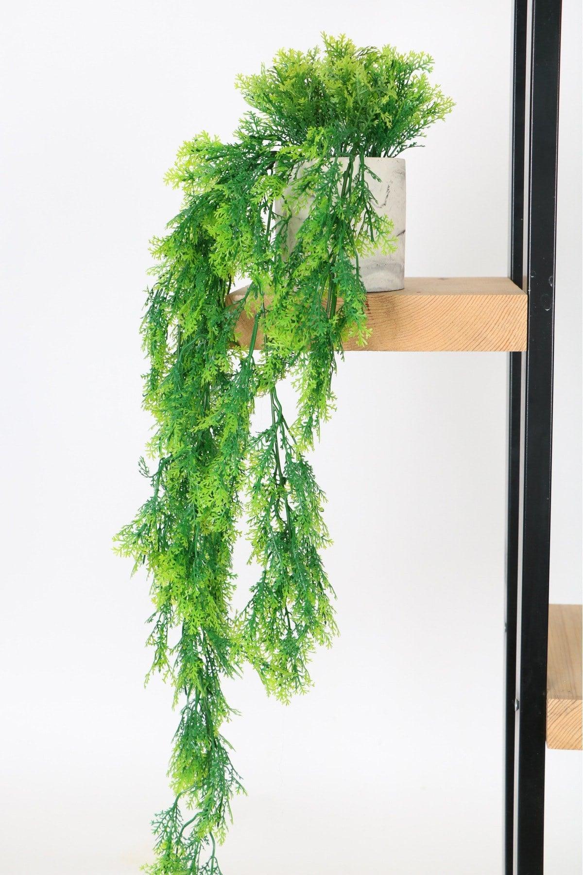 Artificial Hanging Pine Branch in 60 Cm Concrete Pot - Swordslife