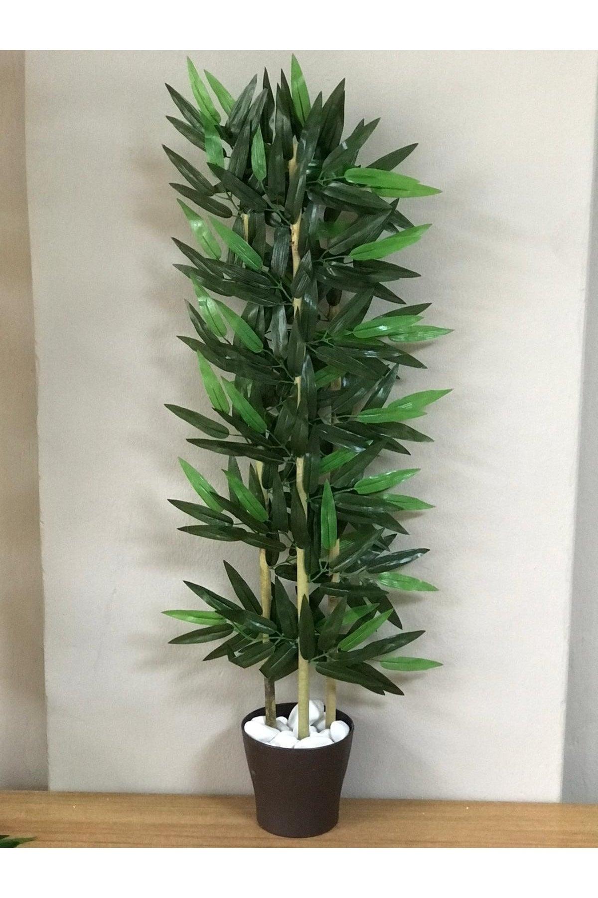 Artificial Dense Leaf Decorative Bamboo Tree 3 Trunks 90cm - Swordslife