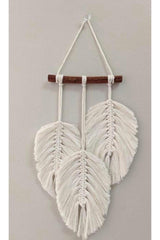 Leaf Detailed Macrame Wall Ornament - Swordslife