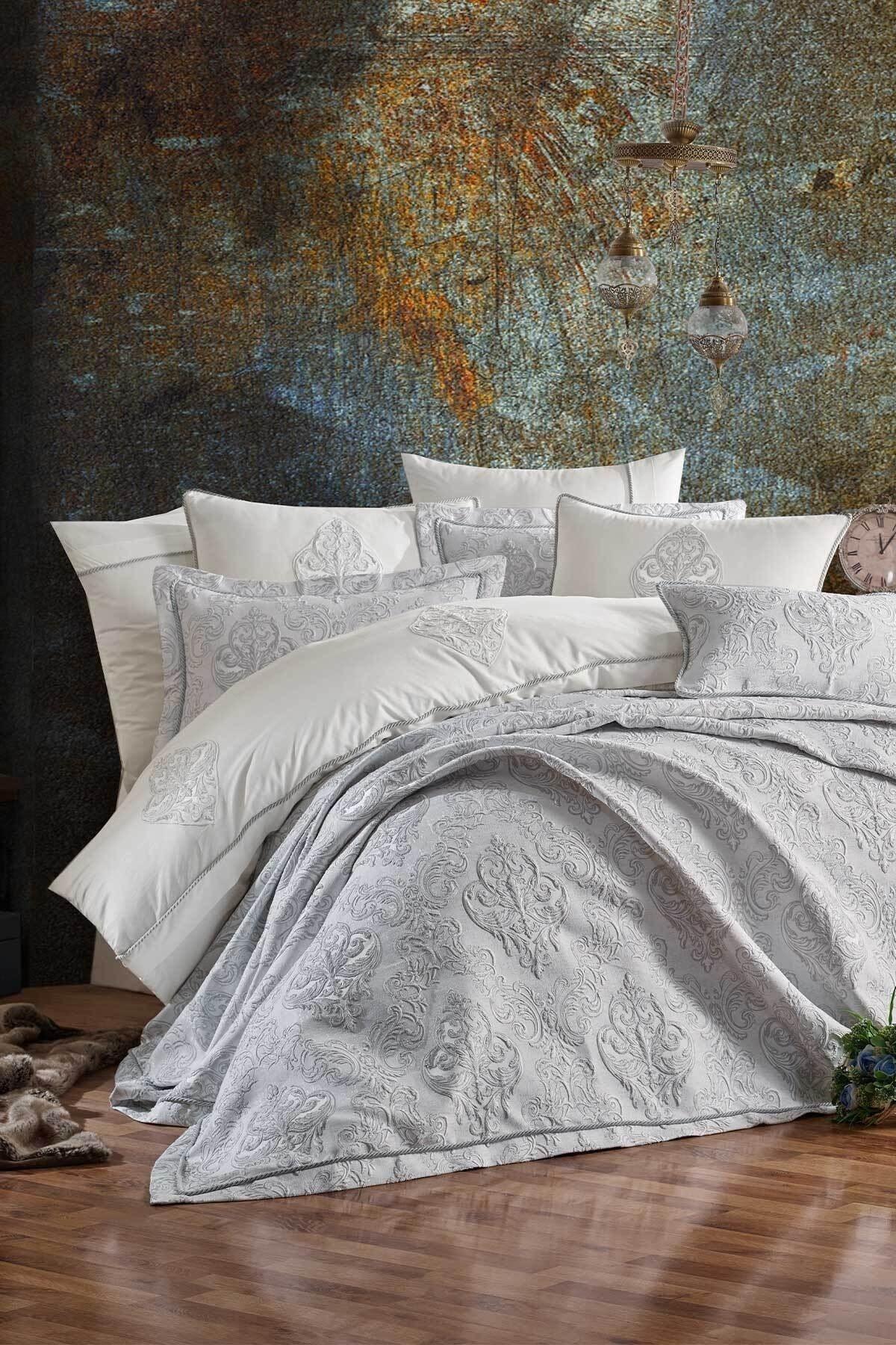 Bed Linen Olivia Silver Double - Swordslife