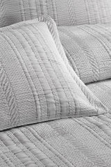 Bed Cover Set Double Matilda Silver 240x250cm - Swordslife