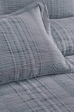 Bed Cover Set Double Matilda Blue (240x250cm) - Swordslife