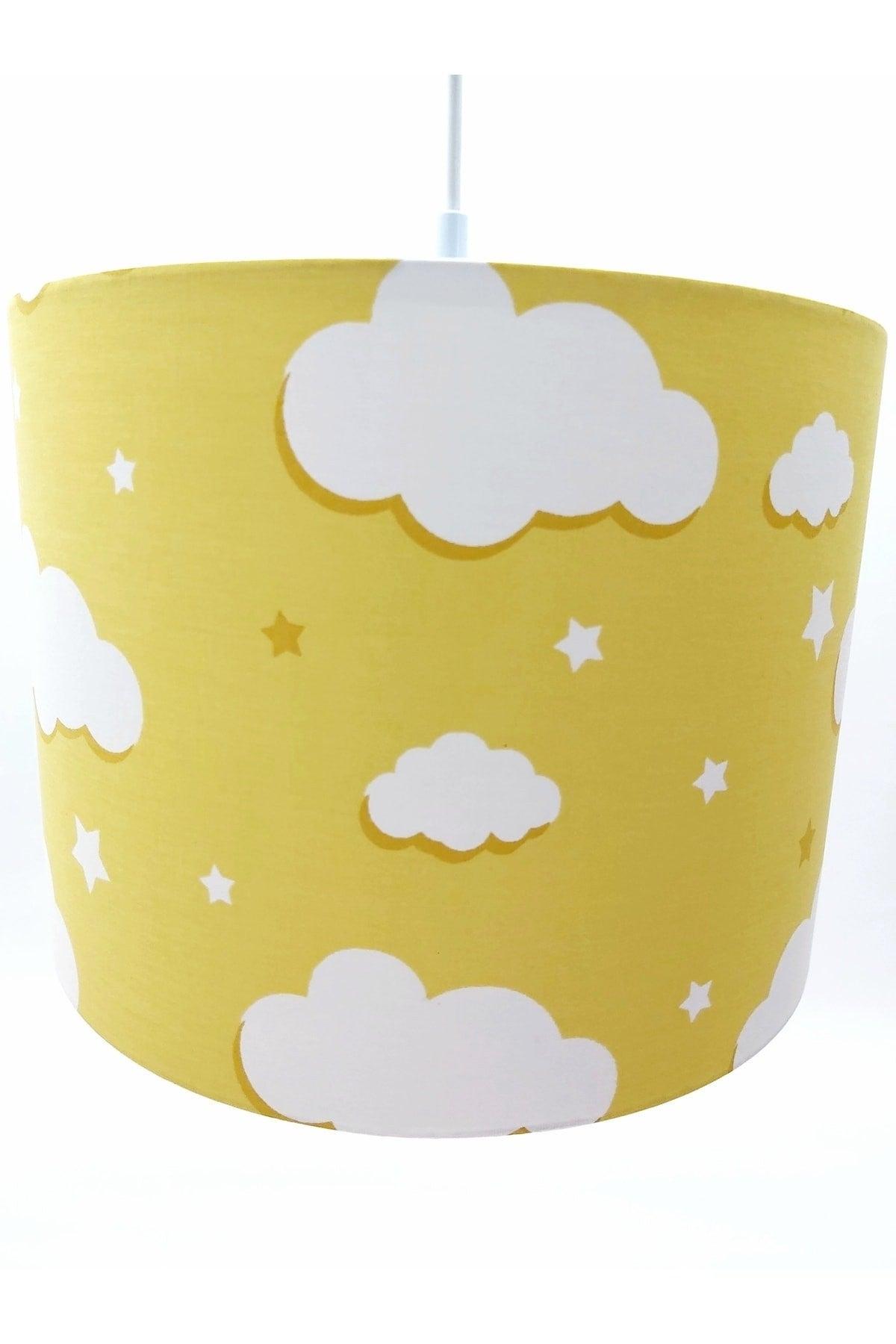 Yellow Cloudy Baby Kids Room Chandelier Pendant Lampshade - Swordslife