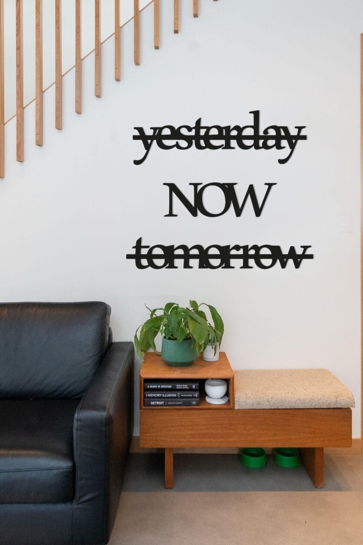 Yesterday Now Tomorrow Wooden Graffiti - Laser Cut Wall Decor - Swordslife