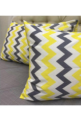 High Quality Geometric Zigzag Pattern Double Double Non-Iron Fabric 100% Cotton Duvet Cover Set - Swordslife