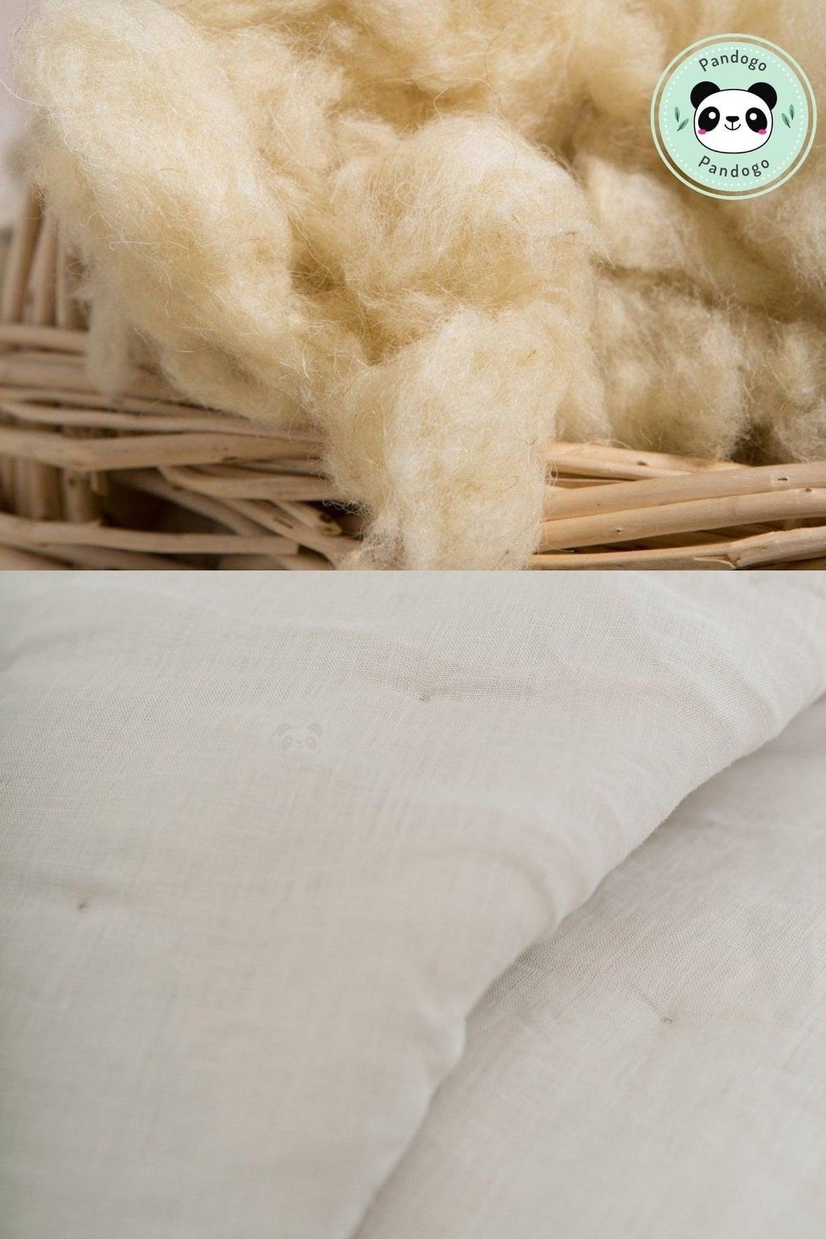 Wool Single Duvet Organic Wool Filling Cotton Fabric 1 Piece Bead Fiber Pillow - Swordslife