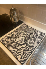 Zebra Patterned Microfiber Dish Drying Mat 40*50 Cm Dish Mat - Swordslife