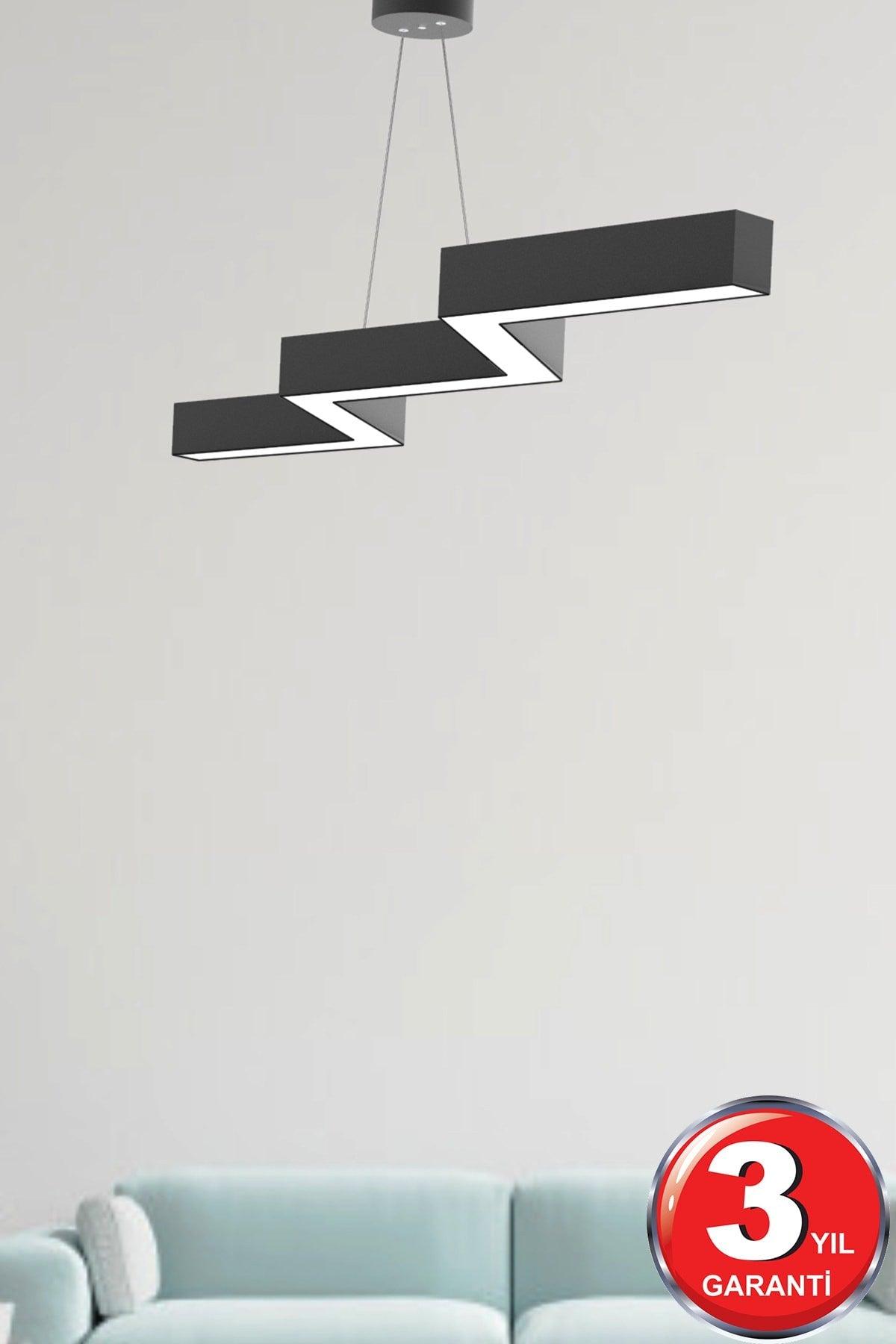 Zigzag Black Case , Modern Led Chandelier With White Light Led - Swordslife