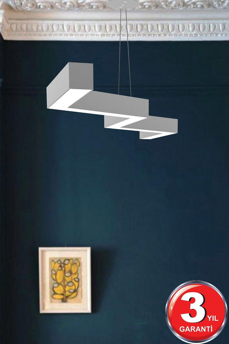 Zigzag Gray Case, Modern Led Chandelier With Yellow Light Led - Swordslife