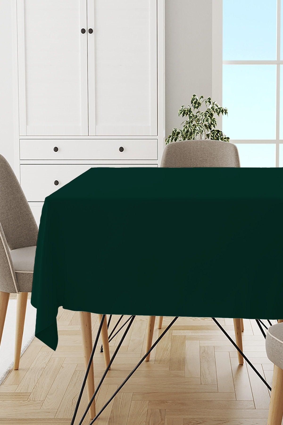 zoom Green Plain Table Cloth Thai Feather Velvet Stain Resistant Washable Woven Fabric Plain Solid Color Mso018 - Swordslife